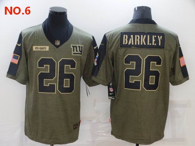  Men's New York Giants #26 Saquon Barkley Jersey NO.6;